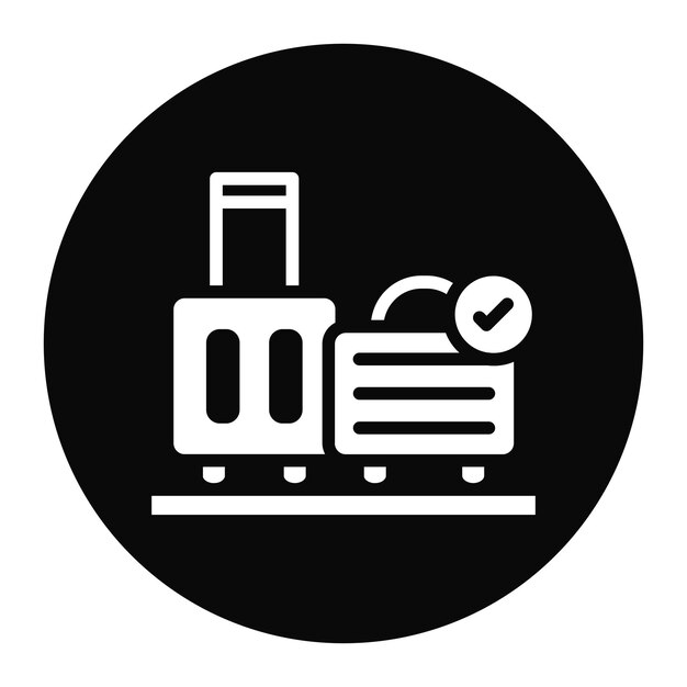 Imagen vectorial del icono de equipaje facturado Puede utilizarse para la aerolínea