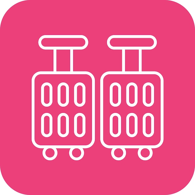 Imagen vectorial del icono de equipaje Se puede utilizar para viajes