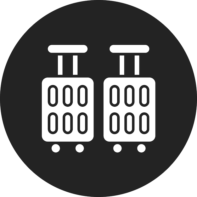 Imagen vectorial del icono de equipaje Se puede utilizar para viajes