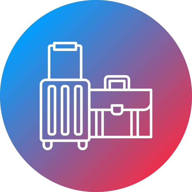 Imagen vectorial del icono del equipaje Se puede utilizar para la vida familiar
