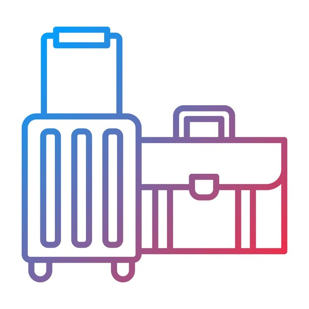 Imagen vectorial del icono del equipaje Se puede utilizar para la vida familiar