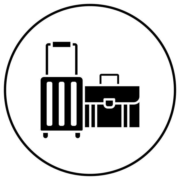 Imagen vectorial del icono del equipaje Se puede utilizar para la vida familiar