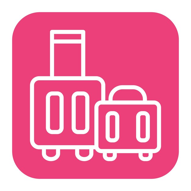 Imagen vectorial del icono de equipaje Puede utilizarse para la aerolínea