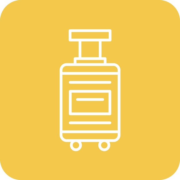 Imagen vectorial del icono de equipaje de viaje Se puede utilizar para la gestión de hoteles