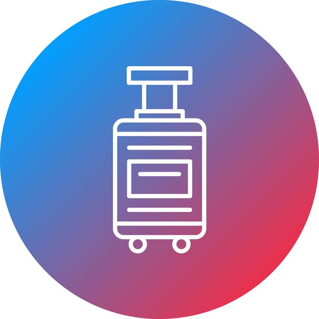 Imagen vectorial del icono de equipaje de viaje Se puede utilizar para la gestión de hoteles