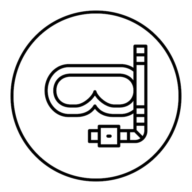 Imagen vectorial del icono del equipo de buceo Se puede usar para diversión al aire libre