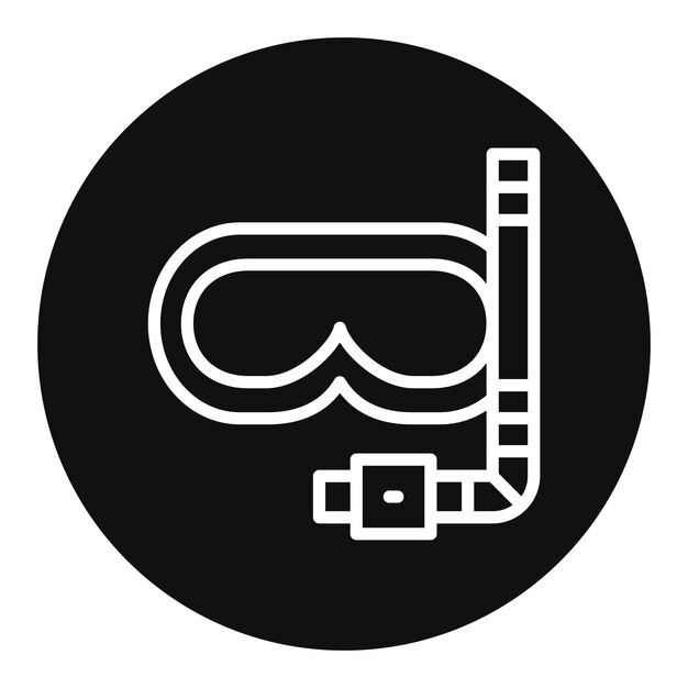 Imagen vectorial del icono del equipo de buceo Se puede usar para diversión al aire libre