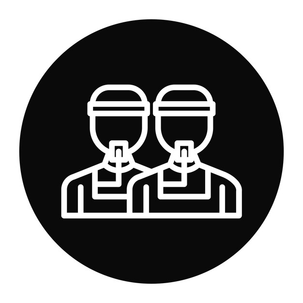 Imagen vectorial del icono del equipo de buceo de seguridad pública Se puede utilizar para el servicio de emergencia