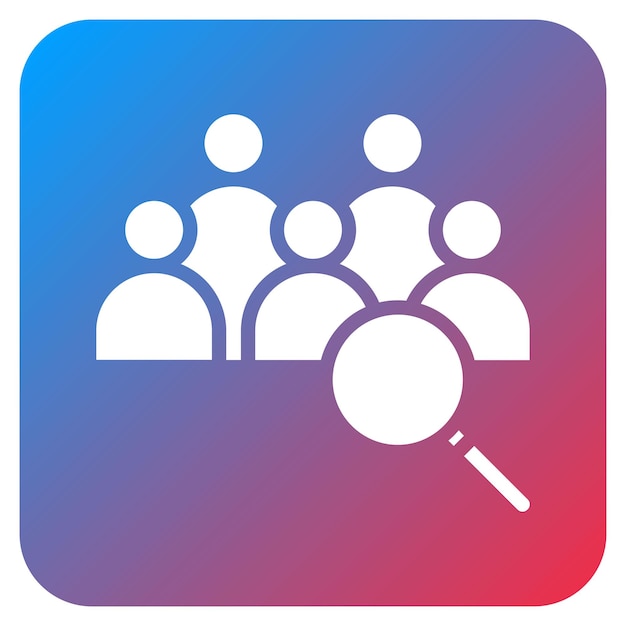 Imagen vectorial del icono del equipo de investigación Se puede utilizar para la investigación de mercado