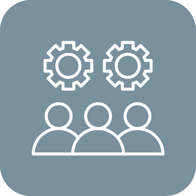 Imagen vectorial del icono del equipo Se puede utilizar para capacitación empresarial