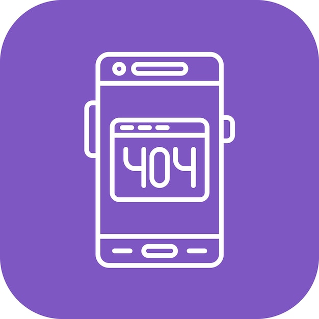Imagen vectorial de icono de error 404 Se puede utilizar para el desarrollo de aplicaciones móviles