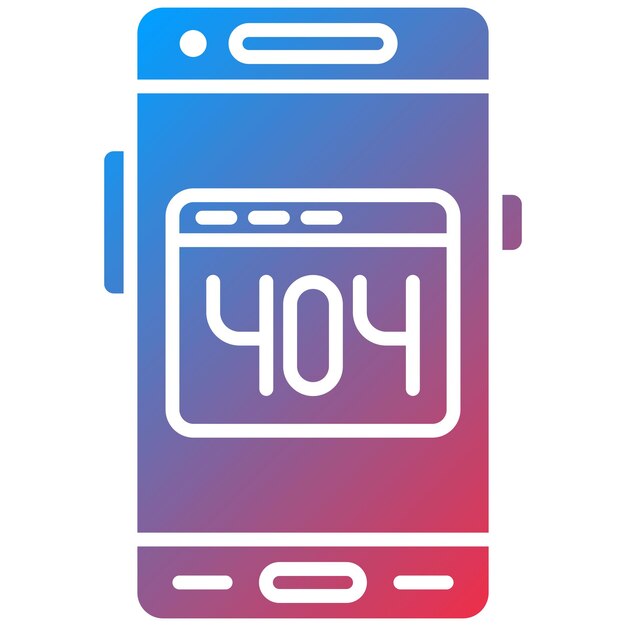 Imagen vectorial de icono de error 404 Se puede utilizar para el desarrollo de aplicaciones móviles