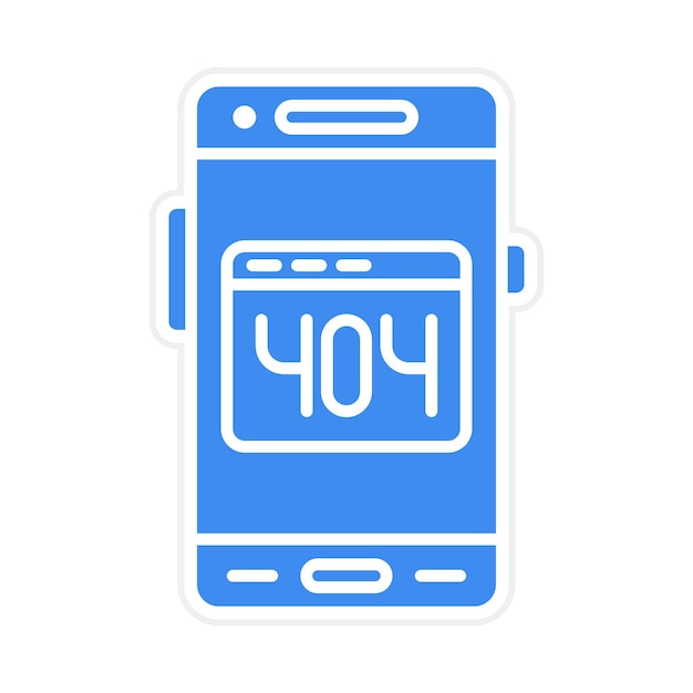Imagen vectorial de icono de error 404 Se puede utilizar para el desarrollo de aplicaciones móviles