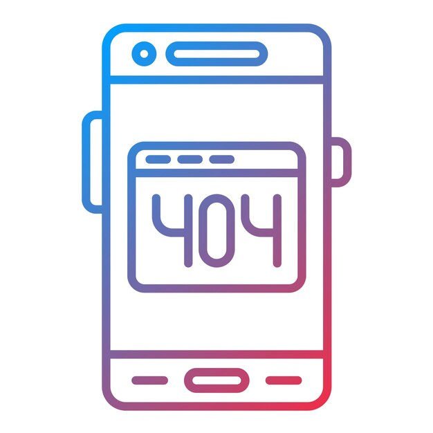 Imagen vectorial de icono de error 404 Se puede utilizar para el desarrollo de aplicaciones móviles