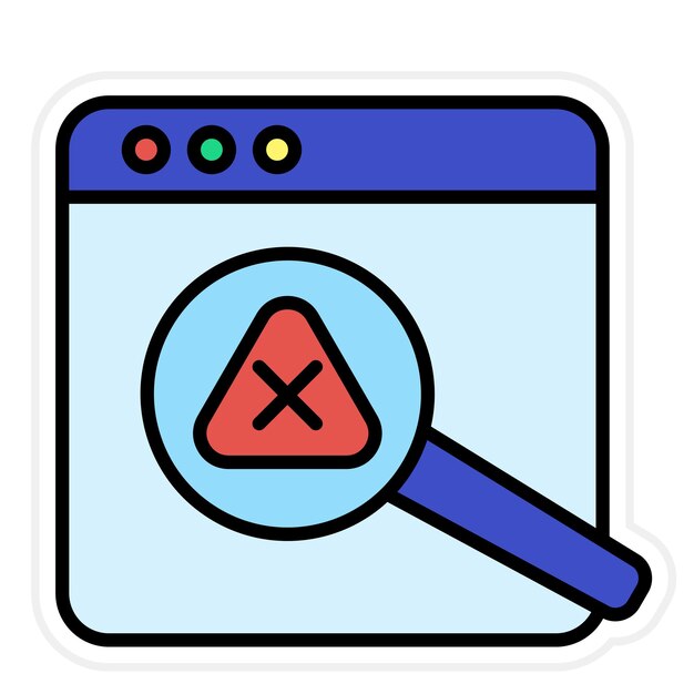 Imagen vectorial del icono de error no encontrado Se puede utilizar para el marketing en línea