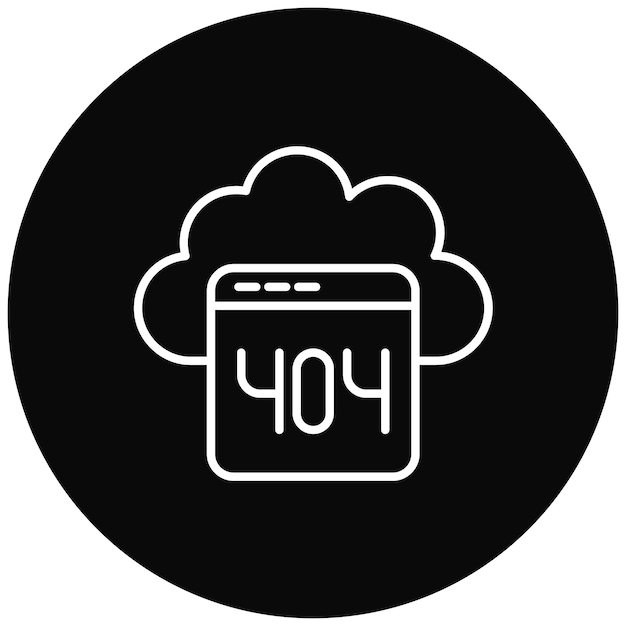 La imagen vectorial del icono de error de la nube se puede utilizar para la computación en la nube