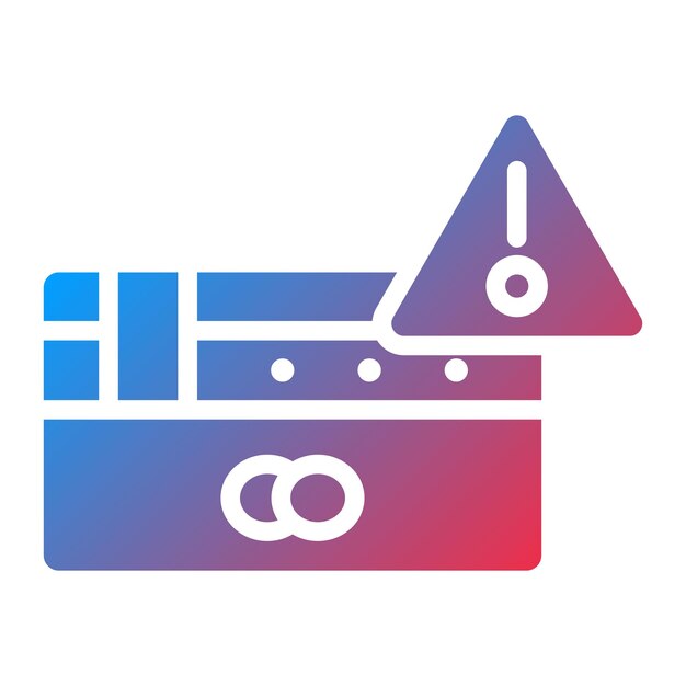 Imagen vectorial del icono de error de pago Se puede utilizar para el comercio minorista digital
