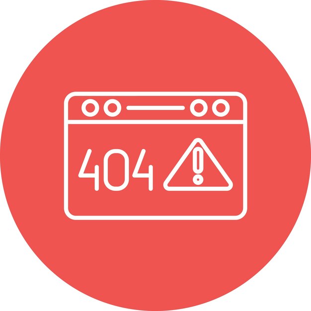 Imagen vectorial del icono de error del servidor de Internet Se puede utilizar para el análisis de datos