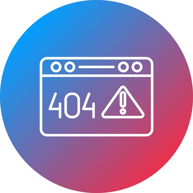 Imagen vectorial del icono de error del servidor de Internet Se puede utilizar para el análisis de datos
