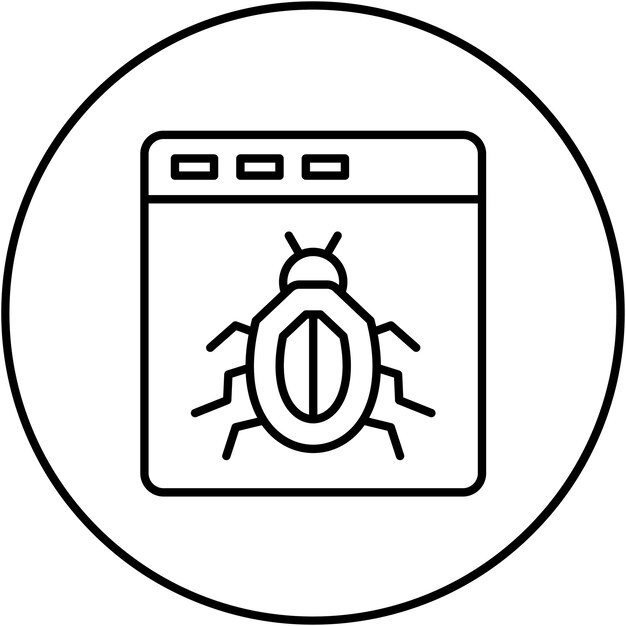 Imagen vectorial del icono de error del sitio web Se puede utilizar para la creación de redes y el intercambio de datos