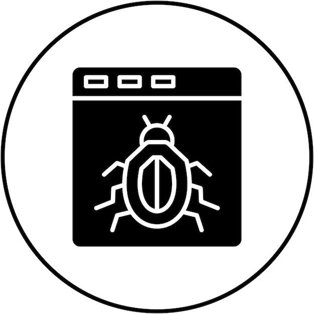 Imagen vectorial del icono de error del sitio web Se puede utilizar para la creación de redes y el intercambio de datos