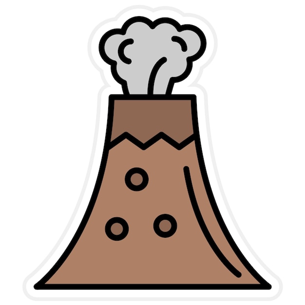 La imagen vectorial del icono de la erupción se puede usar para desastres naturales