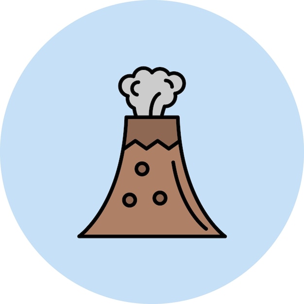 La imagen vectorial del icono de la erupción se puede usar para desastres naturales