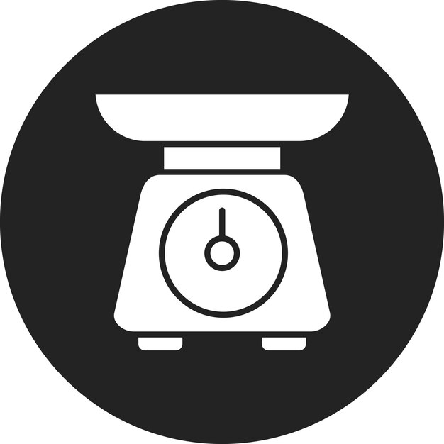 Imagen vectorial del icono de la escala de alimentos Se puede usar para hacer dieta