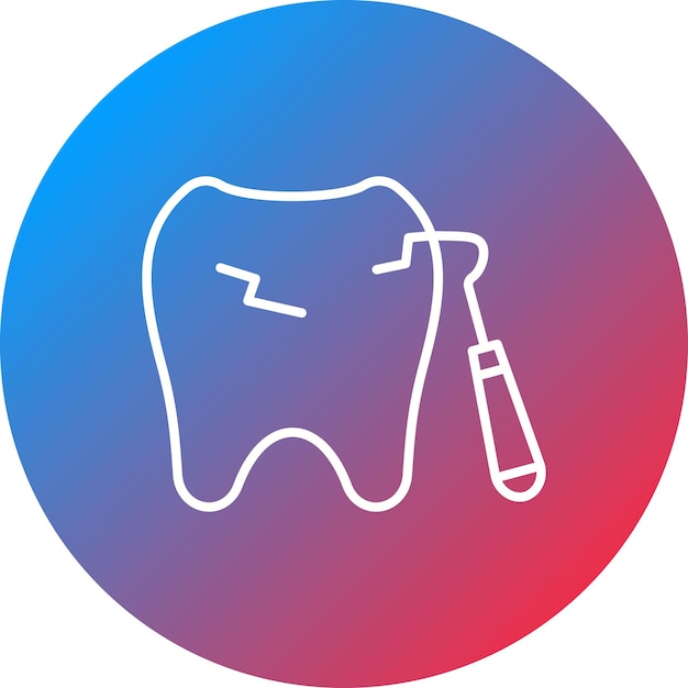 Imagen vectorial del icono de escala de dientes Se puede utilizar para el cuidado dental