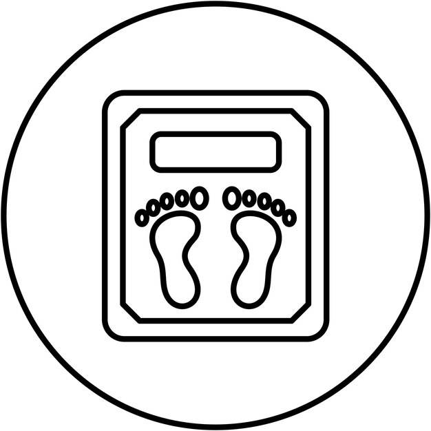 Imagen vectorial del icono de la escala de peso electrónica Se puede utilizar para dispositivos electrónicos