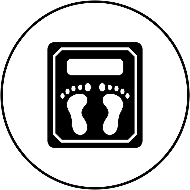 Imagen vectorial del icono de la escala de peso electrónica Se puede utilizar para dispositivos electrónicos