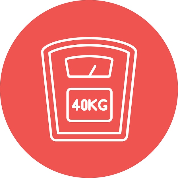 Imagen vectorial del icono de la escala de peso Se puede utilizar para la física