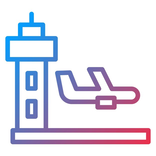 Imagen vectorial del icono de escala Se puede utilizar para la aerolínea