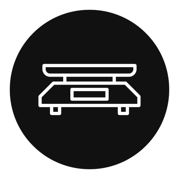 La imagen vectorial del icono de escala se puede utilizar para el supermercado