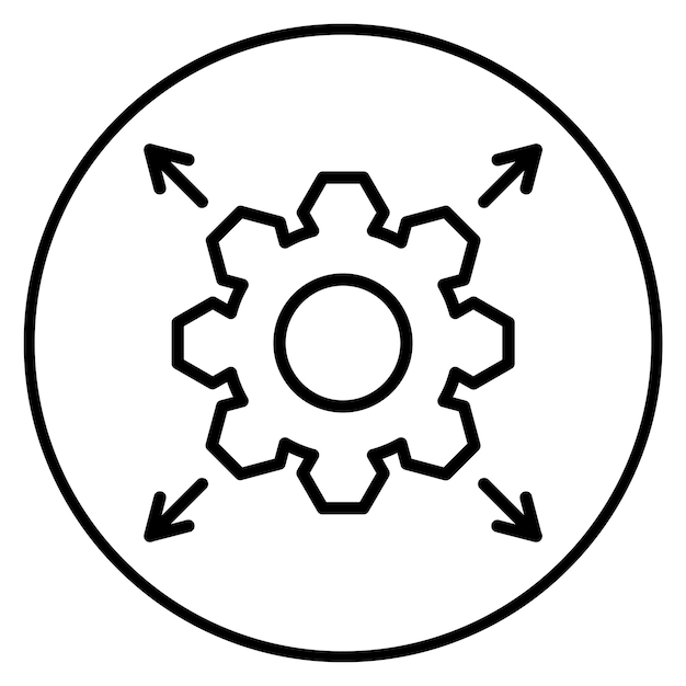Imagen vectorial de icono de escalabilidad Se puede utilizar para la ciencia de datos