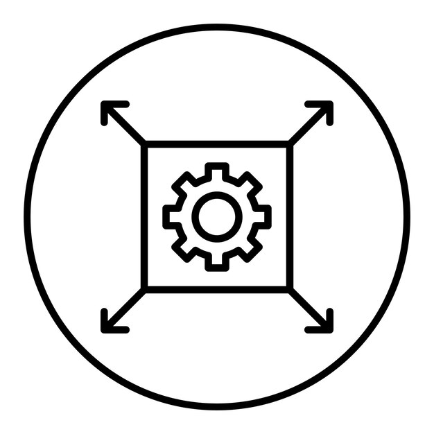 Imagen vectorial del icono de escalabilidad de la red Se puede utilizar para la creación de redes