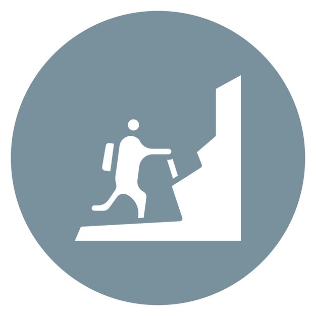 Imagen vectorial de icono de escalada Se puede usar para Fitness