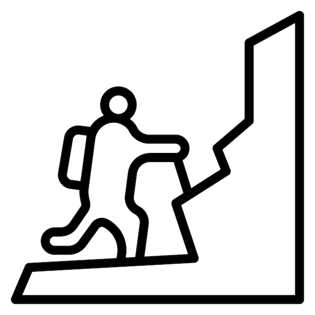 Imagen vectorial de icono de escalada Se puede usar para Fitness