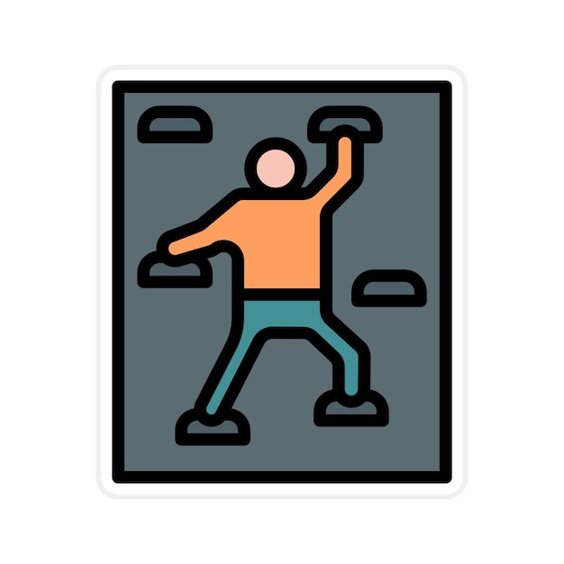 Imagen vectorial de icono de escalada en roca Se puede usar para Aventura
