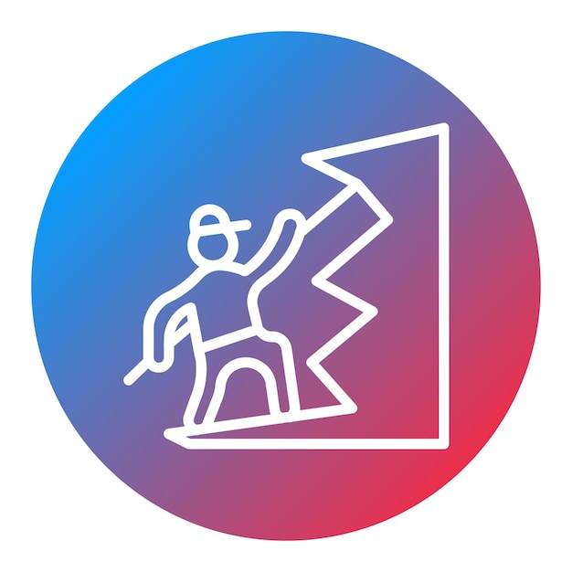 Imagen vectorial del icono del escalador Se puede usar para la escalada en roca