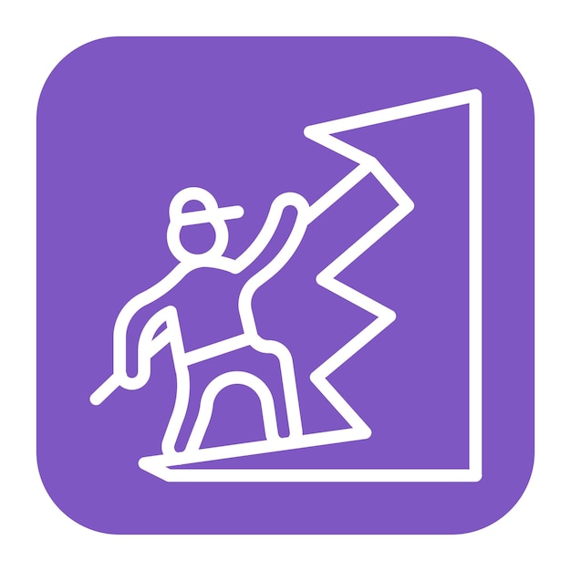 Imagen vectorial del icono del escalador Se puede usar para la escalada en roca