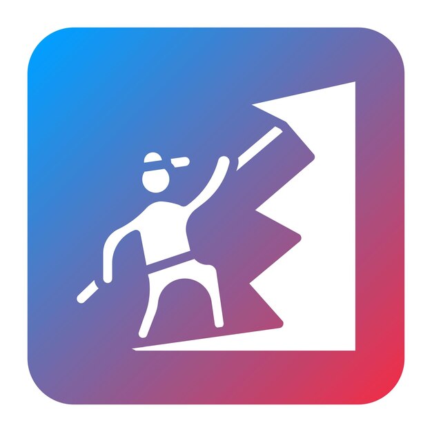 Imagen vectorial del icono del escalador Se puede usar para la escalada en roca