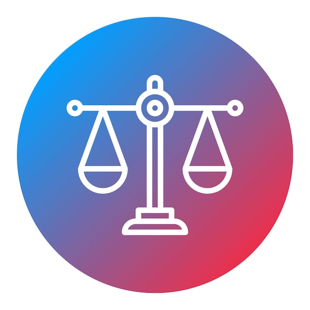 Imagen vectorial del icono de las Escalas de Justicia fraudulenta Puede usarse para la Corrupción