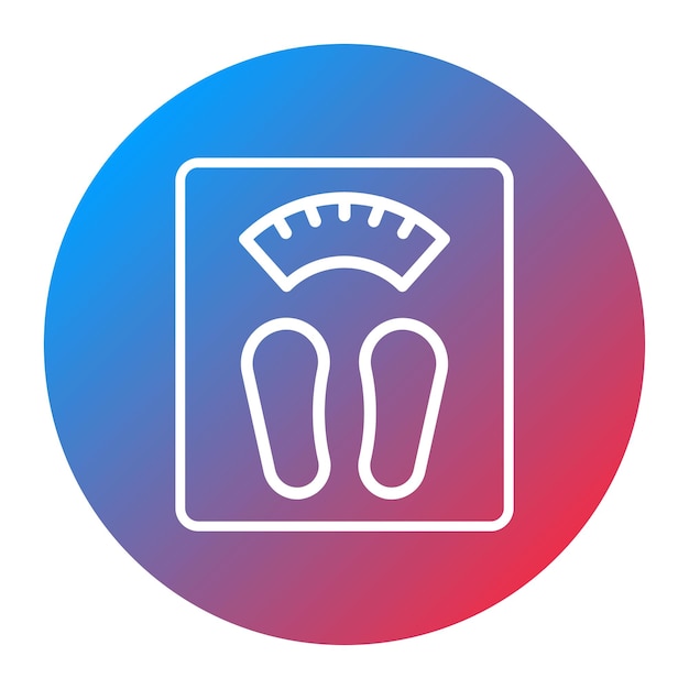 Imagen vectorial del icono de las escalas de peso Se puede utilizar para equipos deportivos