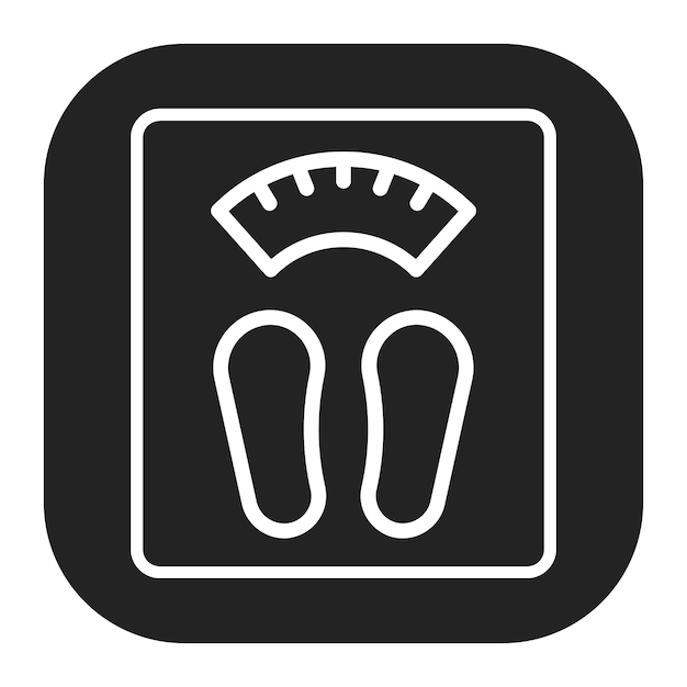 Imagen vectorial del icono de las escalas de peso Se puede utilizar para equipos deportivos
