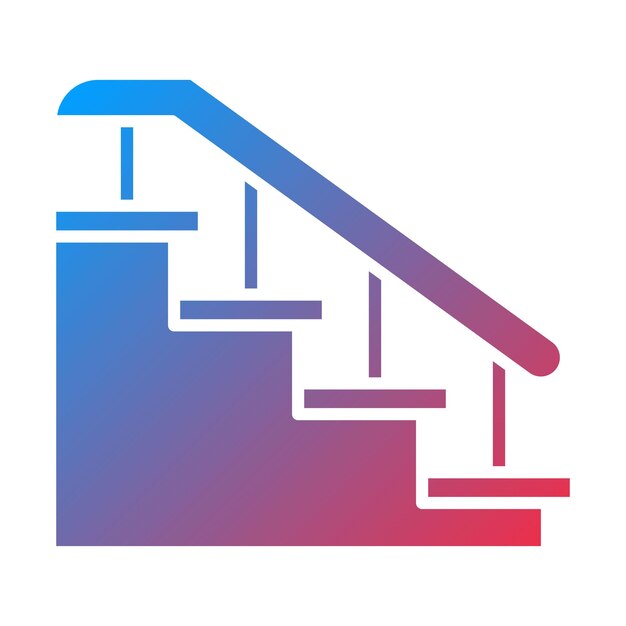Imagen vectorial del icono de la escalera Se puede usar para Mall