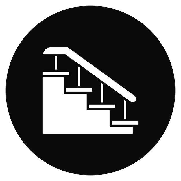 Imagen vectorial del icono de la escalera Se puede usar para Mall