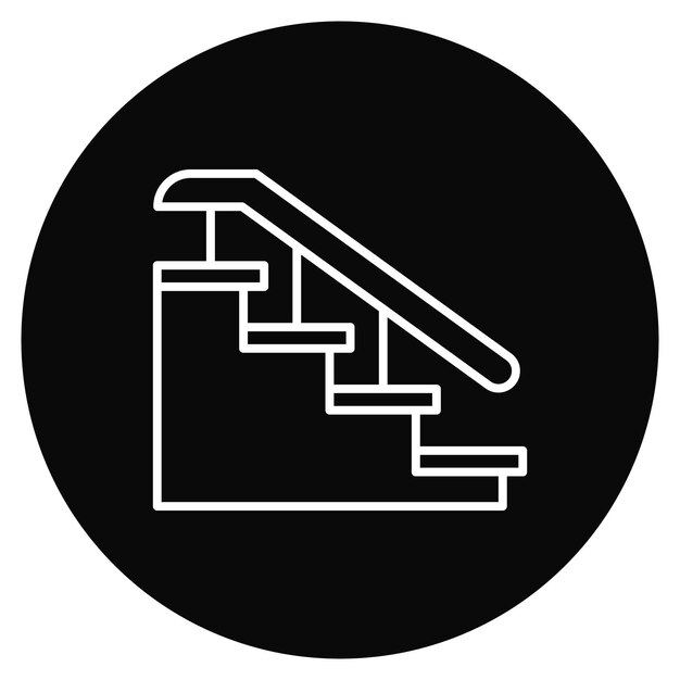 Imagen vectorial del icono de la escalera Se puede usar para Mall