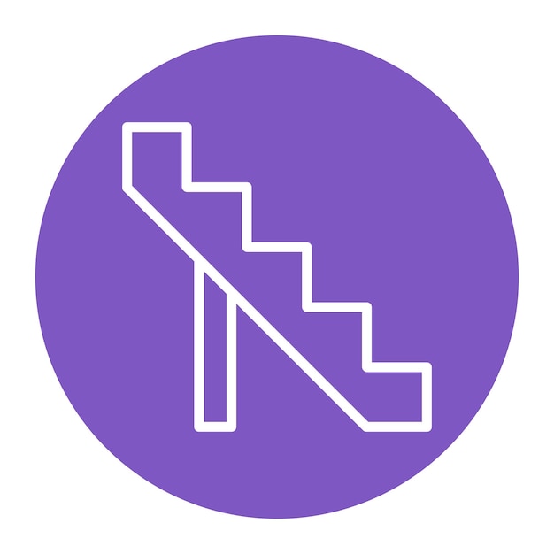 Vector imagen vectorial del icono de la escalera se puede usar para retro