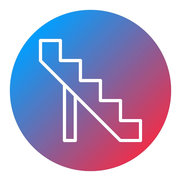 Imagen vectorial del icono de la escalera Se puede usar para Retro